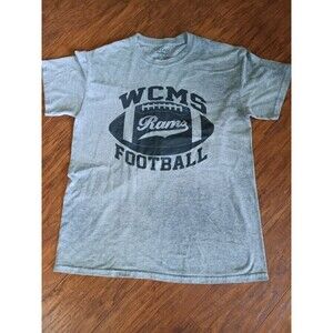 WCMS Rams Football Glidan Dryblend gray t shirt size medium
